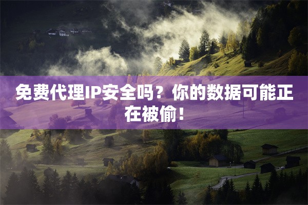 免费代理IP安全吗?你的数据可能正在被偷!