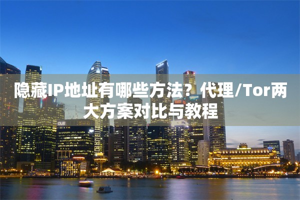 隐藏IP地址有哪些方法？代理/Tor两大方案对比与教程