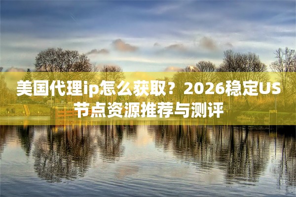 美国代理ip怎么获取？2026稳定US节点资源推荐与测评