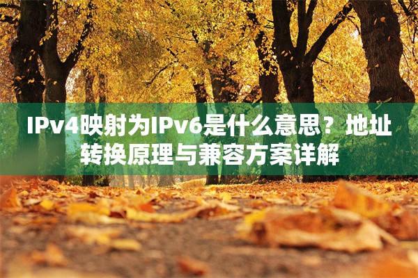IPv4映射为IPv6是什么意思？地址转换原理与兼容方案详解