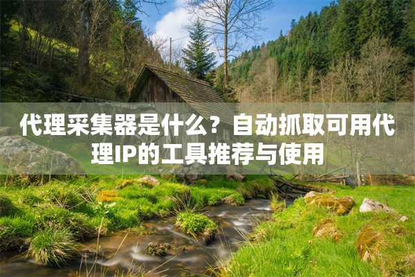 代理采集器是什么？自动抓取可用代理IP的工具推荐与使用
