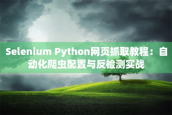 Selenium Python网页抓取教程：自动化爬虫配置与反检测实战