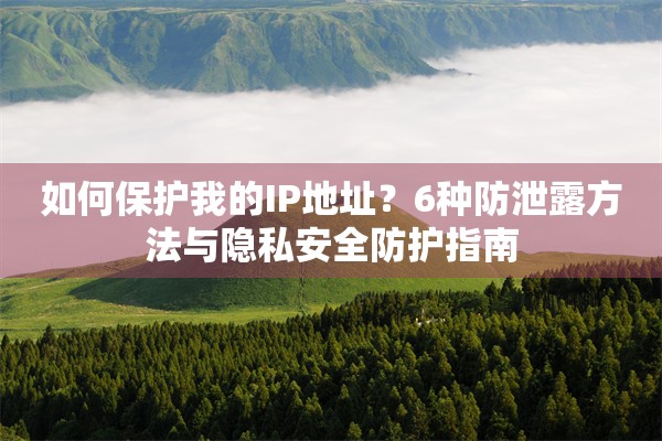 如何保护我的IP地址？6种防泄露方法与隐私安全防护指南