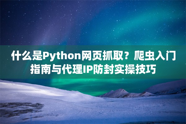 什么是Python网页抓取?爬虫入门指南与代理IP防封实操技巧
