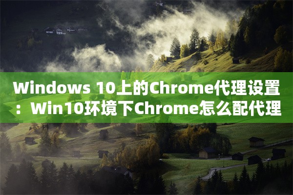 Windows 10上的Chrome代理设置：Win10环境下Chrome怎么配代理IP？图文教程来了