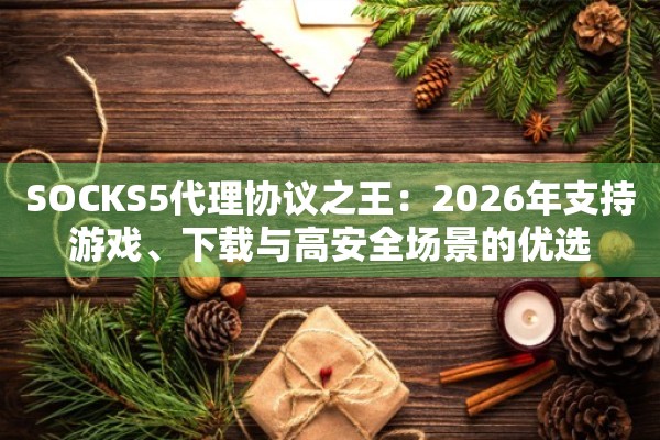 SOCKS5代理协议之王：2026年支持游戏、下载与高安全场景的优选