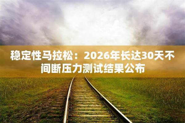 稳定性马拉松：2026年长达30天不间断压力测试结果公布