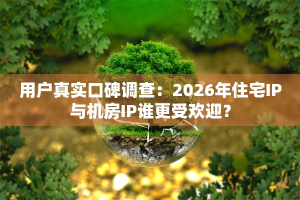 用户真实口碑调查：2026年住宅IP与机房IP谁更受欢迎？