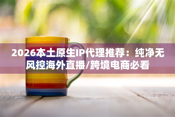 2026本土原生IP代理推荐：纯净无风控海外直播/跨境电商必看