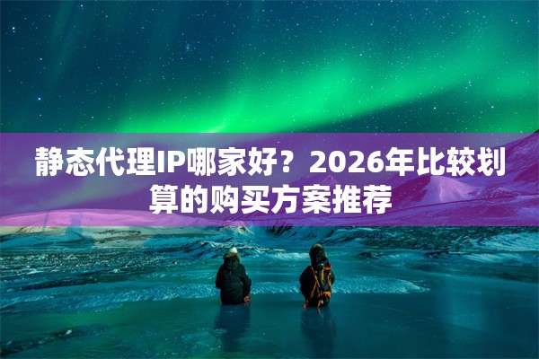 静态代理IP哪家好？2026年比较划算的购买方案推荐