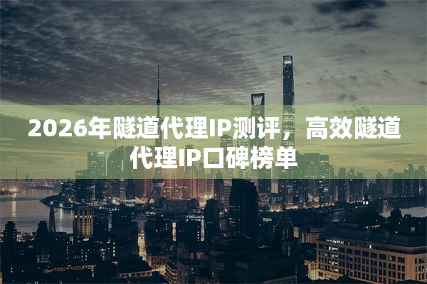 2026年隧道代理IP测评，高效隧道代理IP口碑榜单