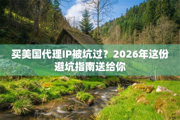 买美国代理IP被坑过？2026年这份避坑指南送给你