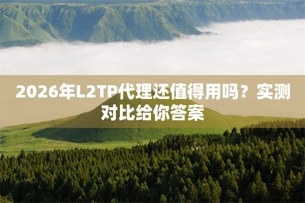 2026年L2TP代理还值得用吗？实测对比给你答案