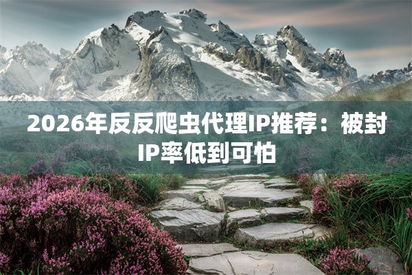 2026年反反爬虫代理IP推荐：被封IP率低到可怕