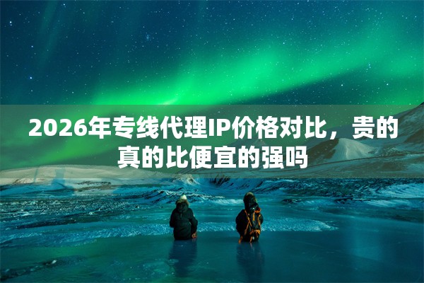 2026年专线代理IP价格对比，贵的真的比便宜的强吗