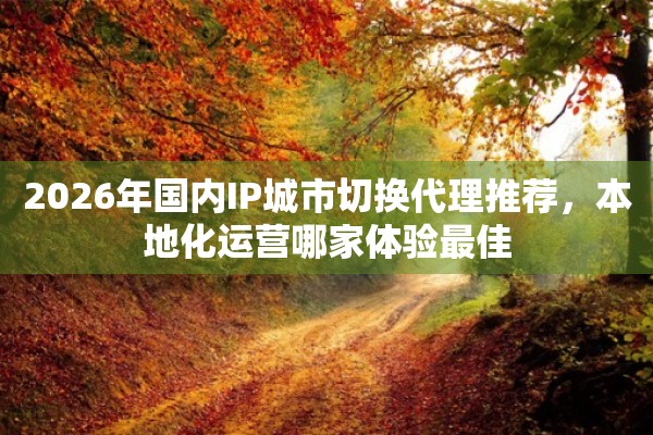 2026年国内IP城市切换代理推荐，本地化运营哪家体验最佳