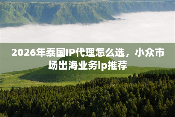 2026年泰国IP代理怎么选，小众市场出海业务ip推荐