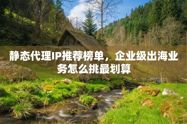 静态代理IP推荐榜单,企业级出海业务怎么挑最划算