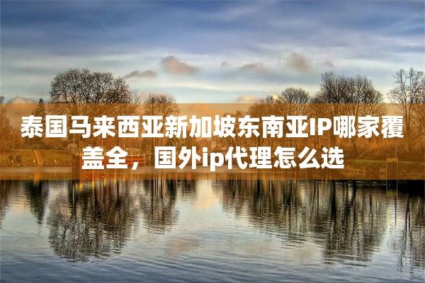 泰国马来西亚新加坡东南亚IP哪家覆盖全,国外ip代理怎么选