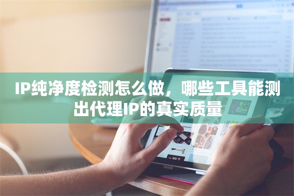 IP纯净度检测怎么做，哪些工具能测出代理IP的真实质量