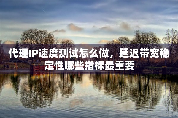 代理IP速度测试怎么做，延迟带宽稳定性哪些指标最重要