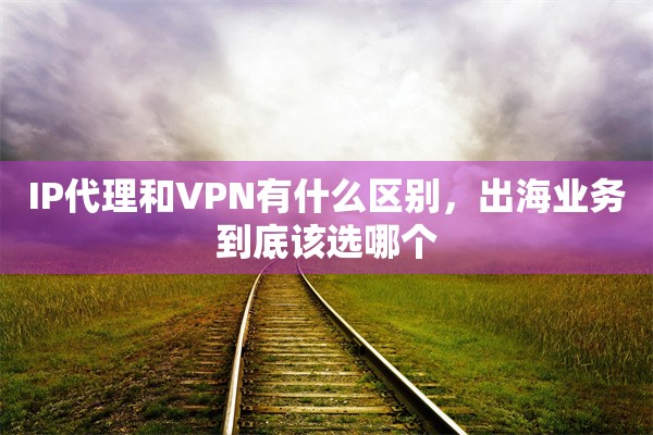 IP代理和VPN有什么区别，出海业务到底该选哪个
