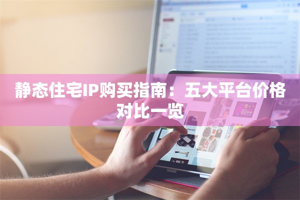 静态住宅IP购买指南：五大平台价格对比一览