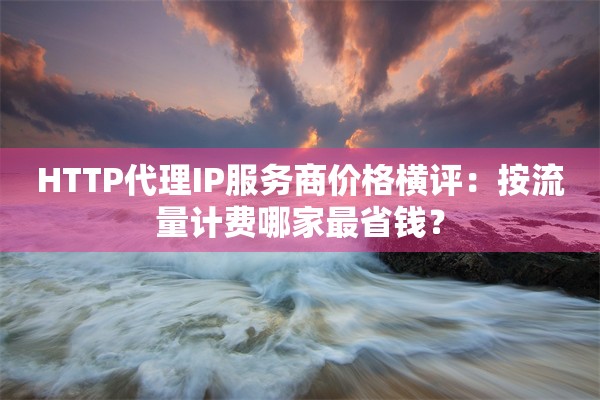 HTTP代理IP服务商价格横评：按流量计费哪家最省钱？