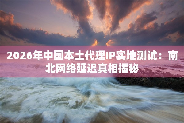 2026年中国本土代理IP实地测试：南北网络延迟真相揭秘
