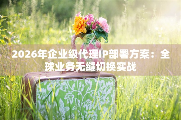 2026年企业级代理IP部署方案：全球业务无缝切换实战