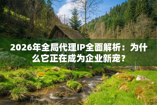 2026年全局代理IP全面解析：为什么它正在成为企业新宠？
