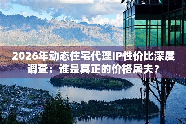 2026年动态住宅代理IP性价比深度调查：谁是真正的价格屠夫？