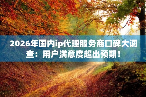 2026年国内ip代理服务商口碑大调查：用户满意度超出预期！