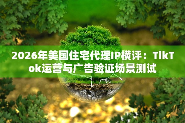 2026年美国住宅代理IP横评：TikTok运营与广告验证场景测试