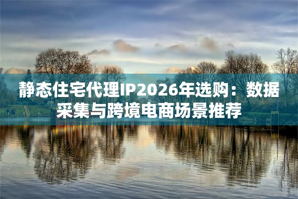 静态住宅代理IP2026年选购：数据采集与跨境电商场景推荐
