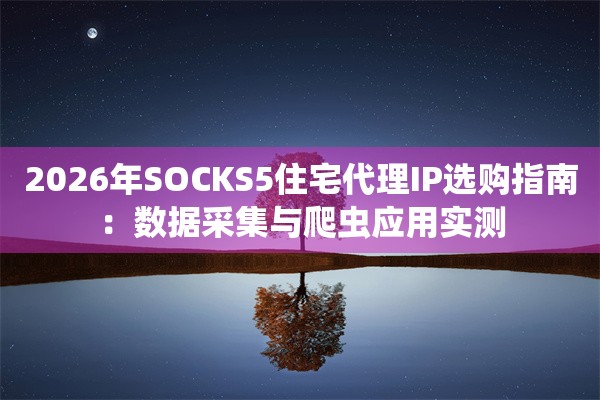 2026年SOCKS5住宅代理IP选购指南：数据采集与爬虫应用实测