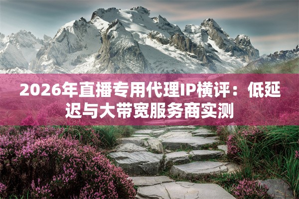 2026年直播专用代理IP横评：低延迟与大带宽服务商实测