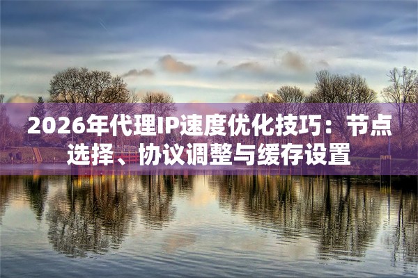 2026年代理IP速度优化技巧：节点选择、协议调整与缓存设置