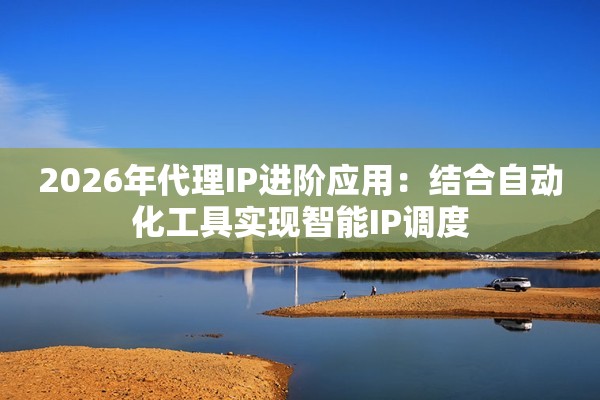 2026年代理IP进阶应用：结合自动化工具实现智能IP调度