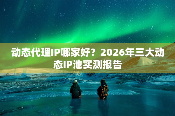 动态代理IP哪家好？2026年三大动态IP池实测报告