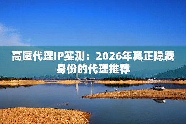 高匿代理IP实测：2026年真正隐藏身份的代理推荐