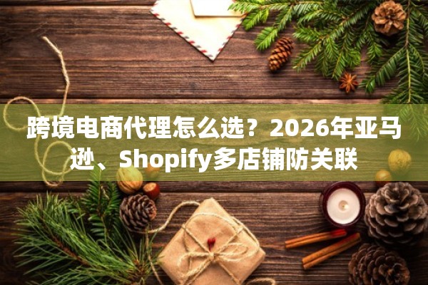 跨境电商代理怎么选？2026年亚马逊、Shopify多店铺防关联