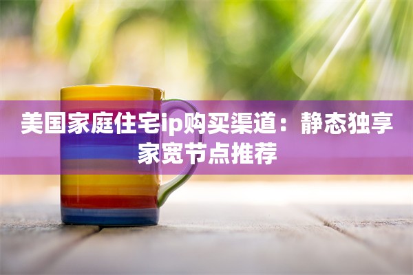 美国家庭住宅ip购买渠道：静态独享家宽节点推荐