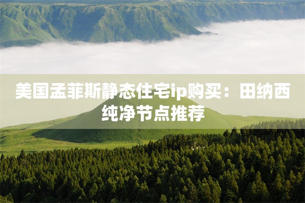 美国孟菲斯静态住宅ip购买：田纳西纯净节点推荐
