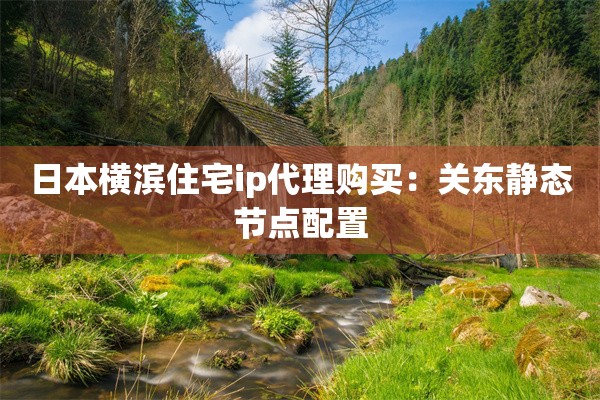 日本横滨住宅ip代理购买：关东静态节点配置