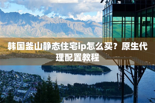 韩国釜山静态住宅ip怎么买？原生代理配置教程