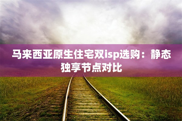 马来西亚原生住宅双isp选购：静态独享节点对比