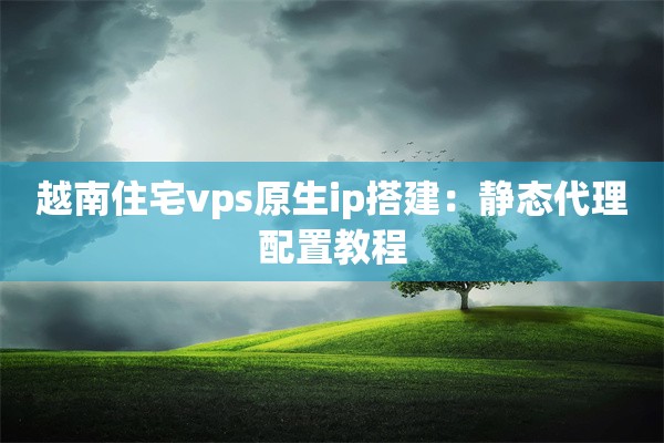 越南住宅vps原生ip搭建：静态代理配置教程