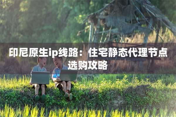 印尼原生ip线路：住宅静态代理节点选购攻略