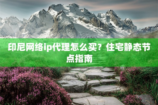印尼网络ip代理怎么买？住宅静态节点指南